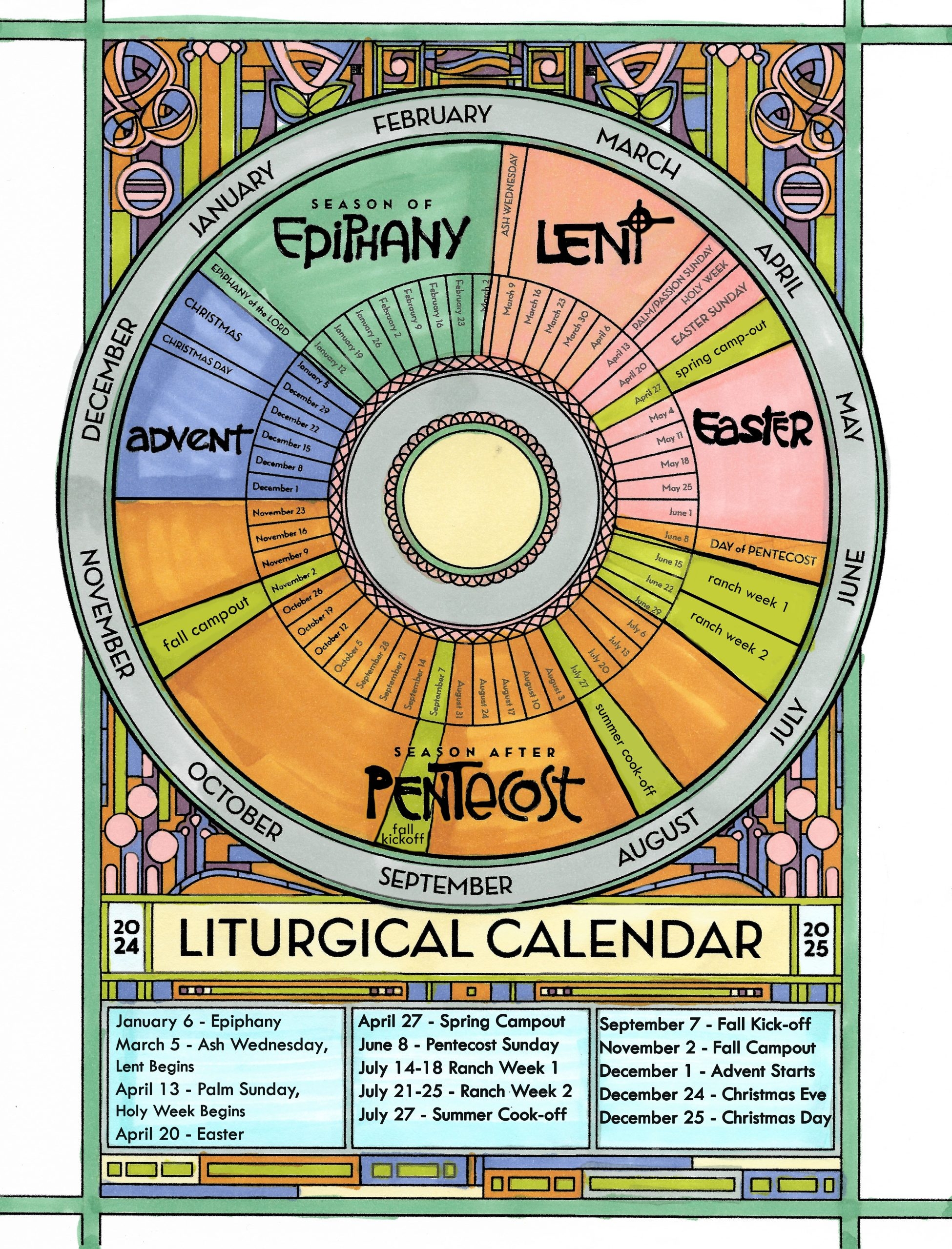 2024 2025 Liturgical Calendar Vine Branch