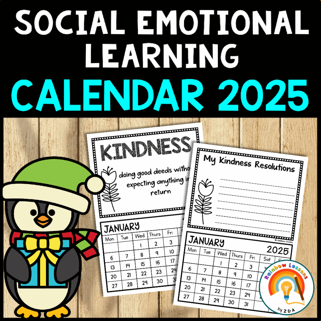 2025 Calendar Gift Calendar Parents Gift SEL New Year Christmas Calendar Made By Teachers