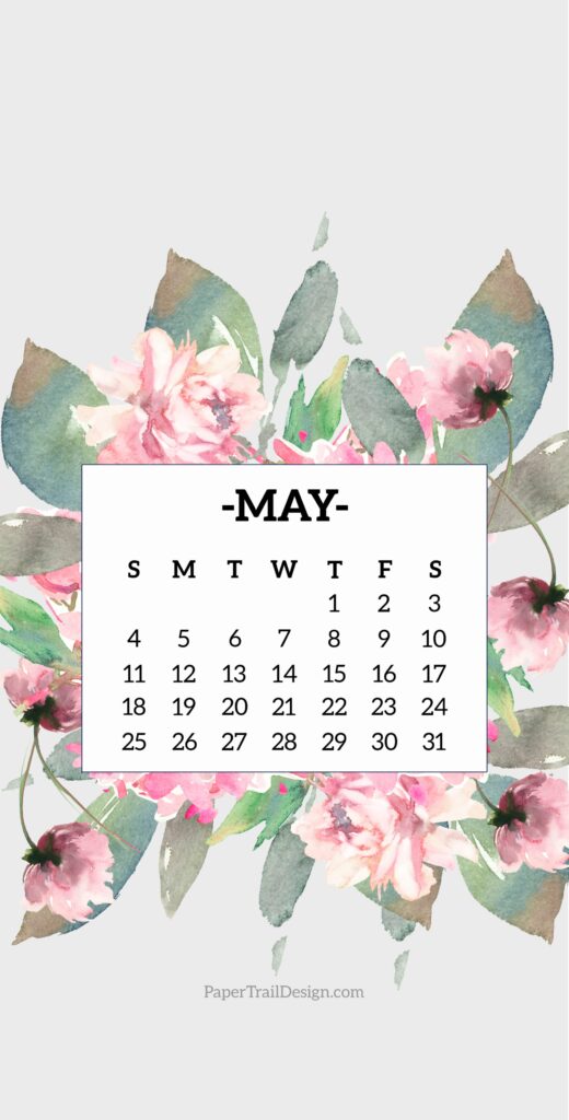 2025 Calendar Phone Wallpapers Paper Trail Design
