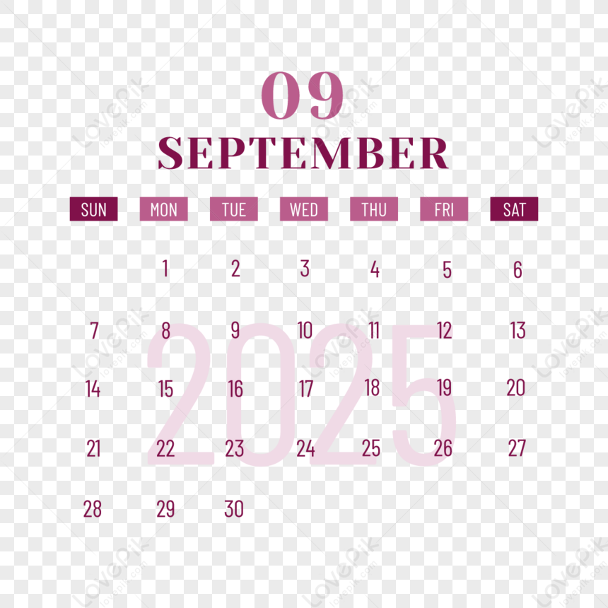 2025 English Calendar September Season Vector Calendar English 2025 PNG Image Image And Picture For Free Download Lovepik