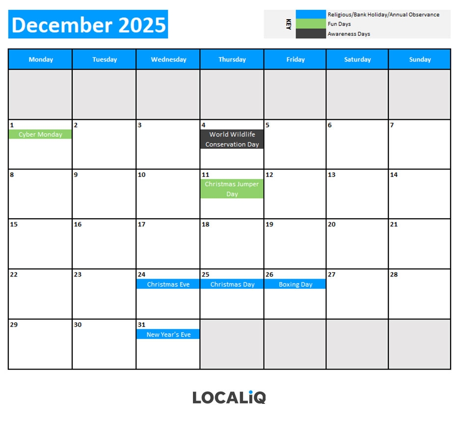 2025 Key Awareness Days And Holidays For Social Media