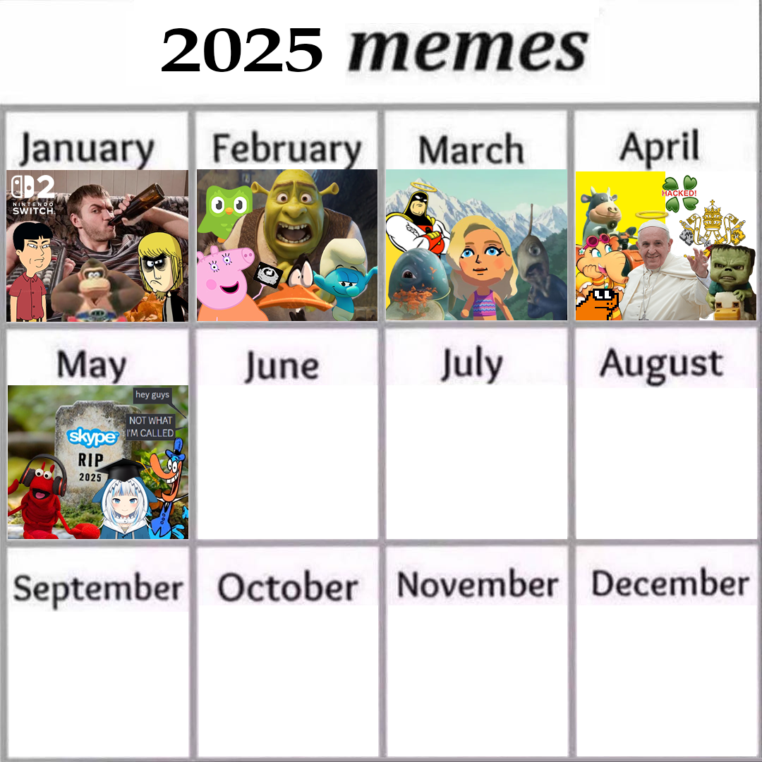 2025 Meme Calendar May Update Know Your Meme