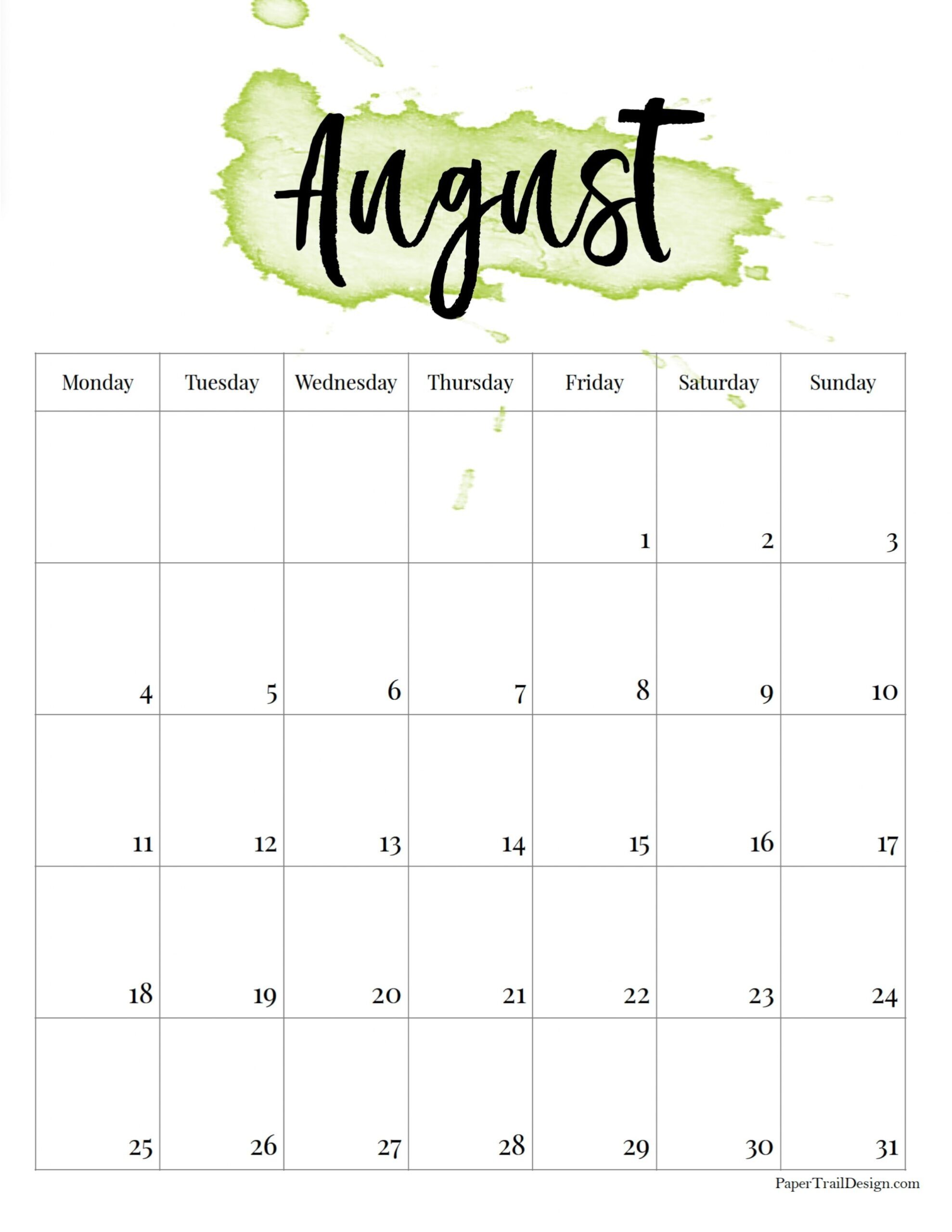 Printable Calendar August 2023 To August 2025