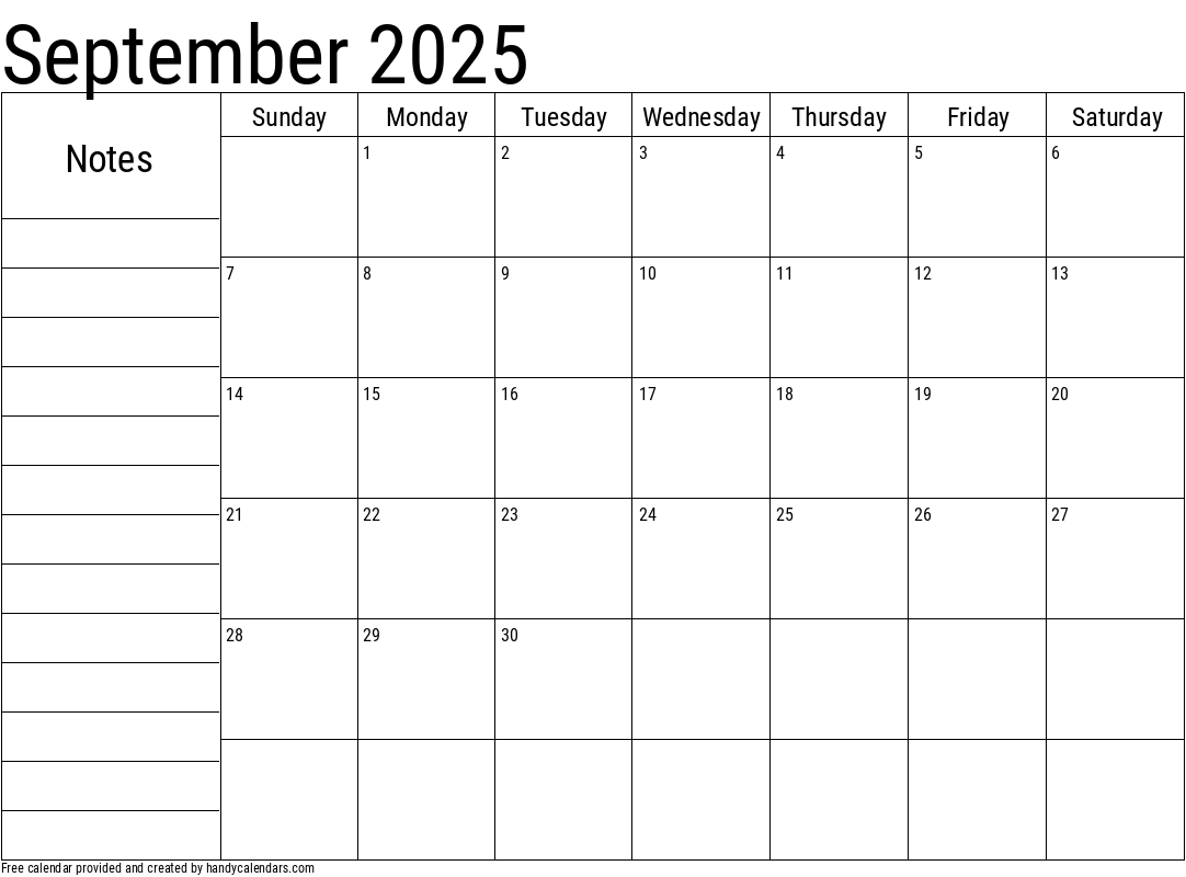 2025 September Calendars Handy Calendars 2025 September Calendars Handy Calendars