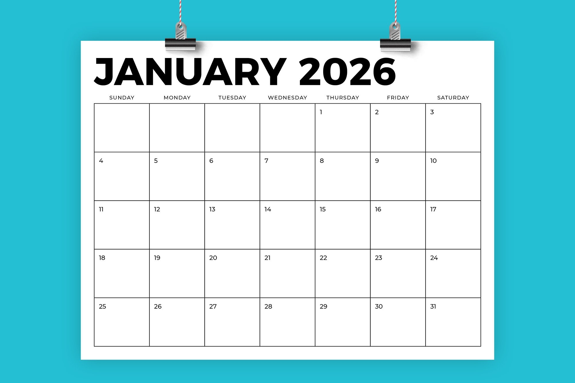 2026 8 5 X 11 Inch Calendar Template 2486972 