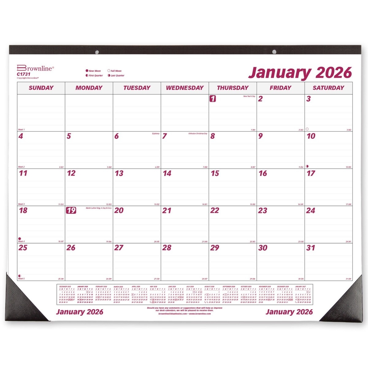 2026 Brownline C1731 Desk Pad Calendar 17 X 22 January Through December 2026 EBay 2026 Brownline C1731 Desk Pad Calendar 17 X 22 January Through December 2026 EBay