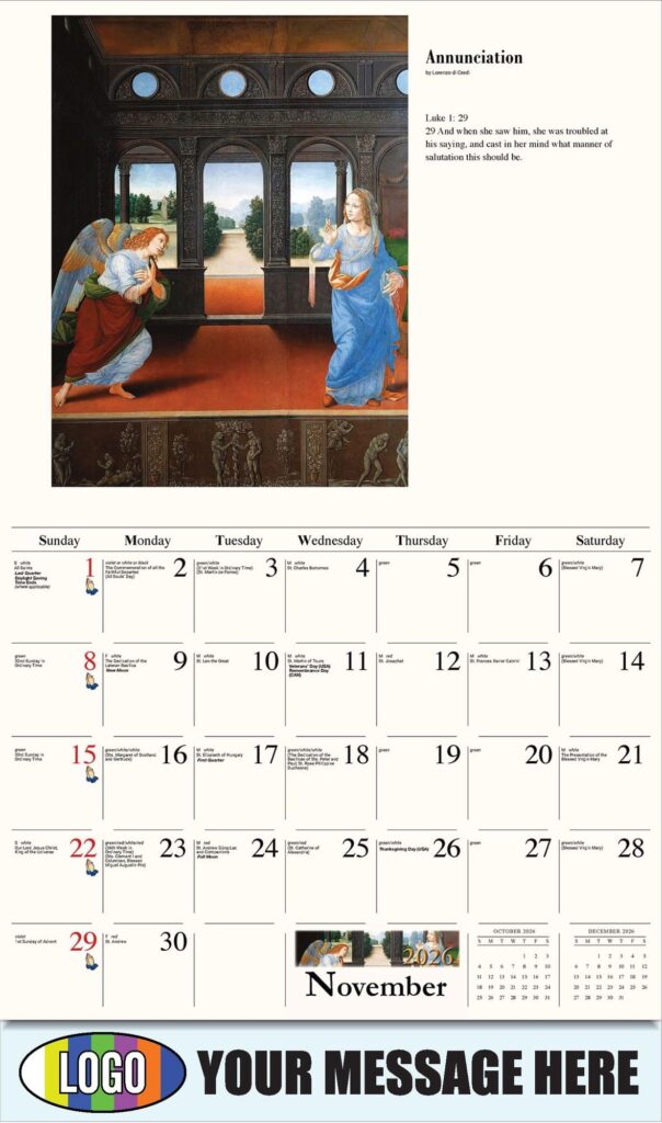 2026 Business Promotion Calendar Catholic Inspiration