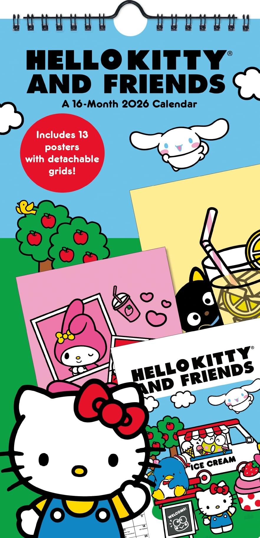 2026 Hello Kitty And Friends Mini Poster Calendar Trends International 9798888284575 Amazon Books