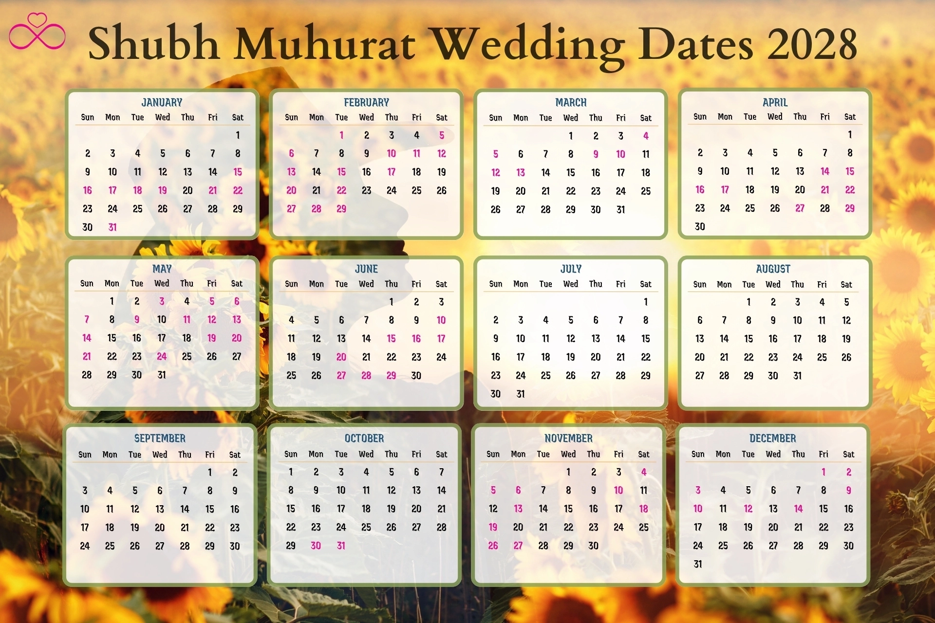 2026 Hindu Marriage Dates With Shubh Muhurat