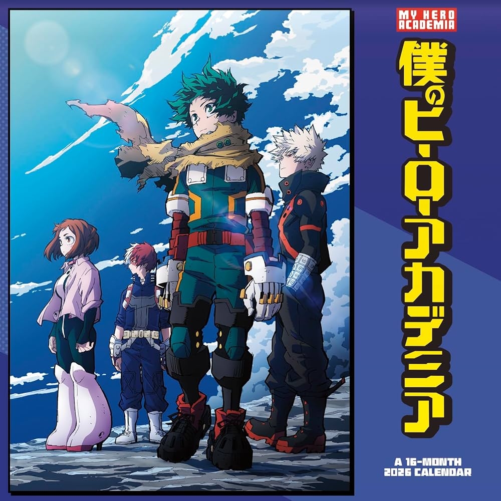 2026 My Hero Academia Wall Calendar Trends International 9798888286036 Amazon Books
