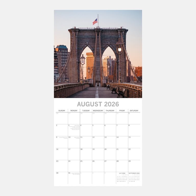 2026 Square Wall Calendar New York Wholesale Stationery
