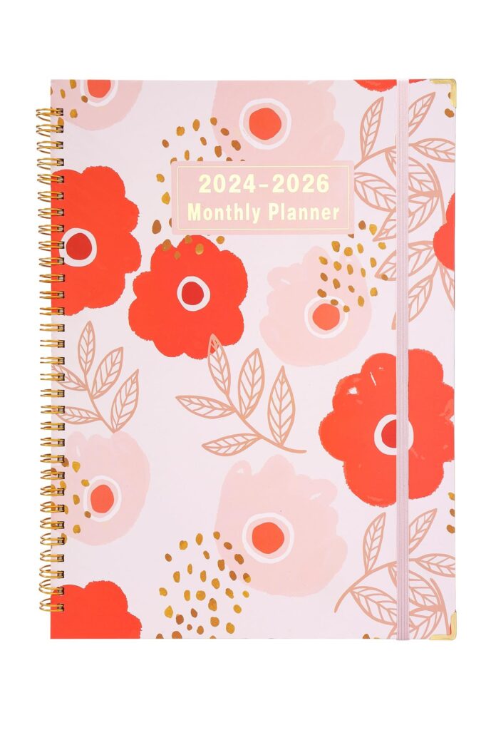 Amazon 2024 2026 Planner 3 Year Calendar Jan 2024 Dec 2026 Spiral Bound 11 3 X 8 8 36 Monthly Planner With Tabs Double Side Pocket Flexible Cover Office Products
