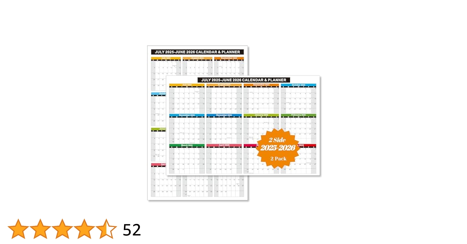 Amazon 2025 2026 Calendar 11 X 17 Inches Full Desk And Wall Calendar 12 Moth 2 Sided Vertical And Horizontal Reversible July 2025 To June 2026 2 Cardstock Office Products