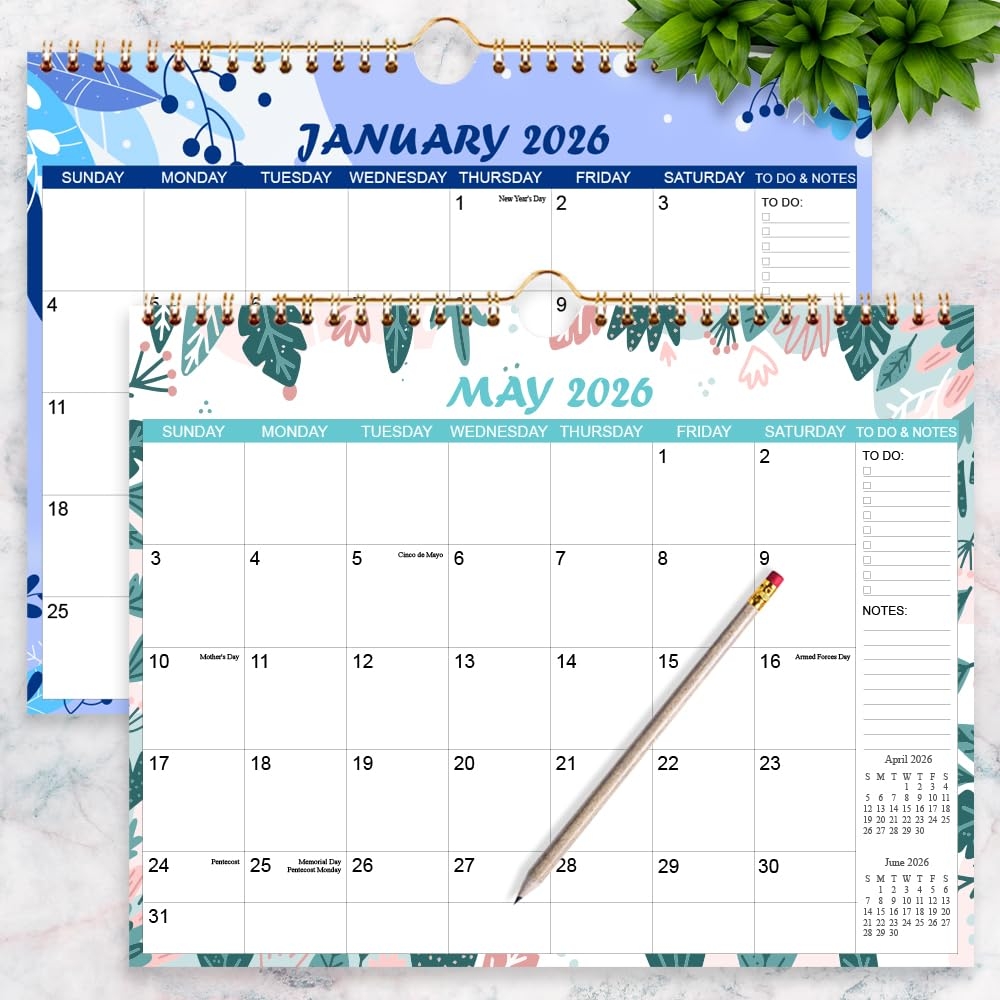 Amazon 2025 2026 Calendar Wall Calendar From May 2025 To Oct 2026 18 Monthly Planner With Seasonal Designs For Planning And Organizing For Home Or Office 11 5 X 14 5 In Calendar 2025 2026 Office Products