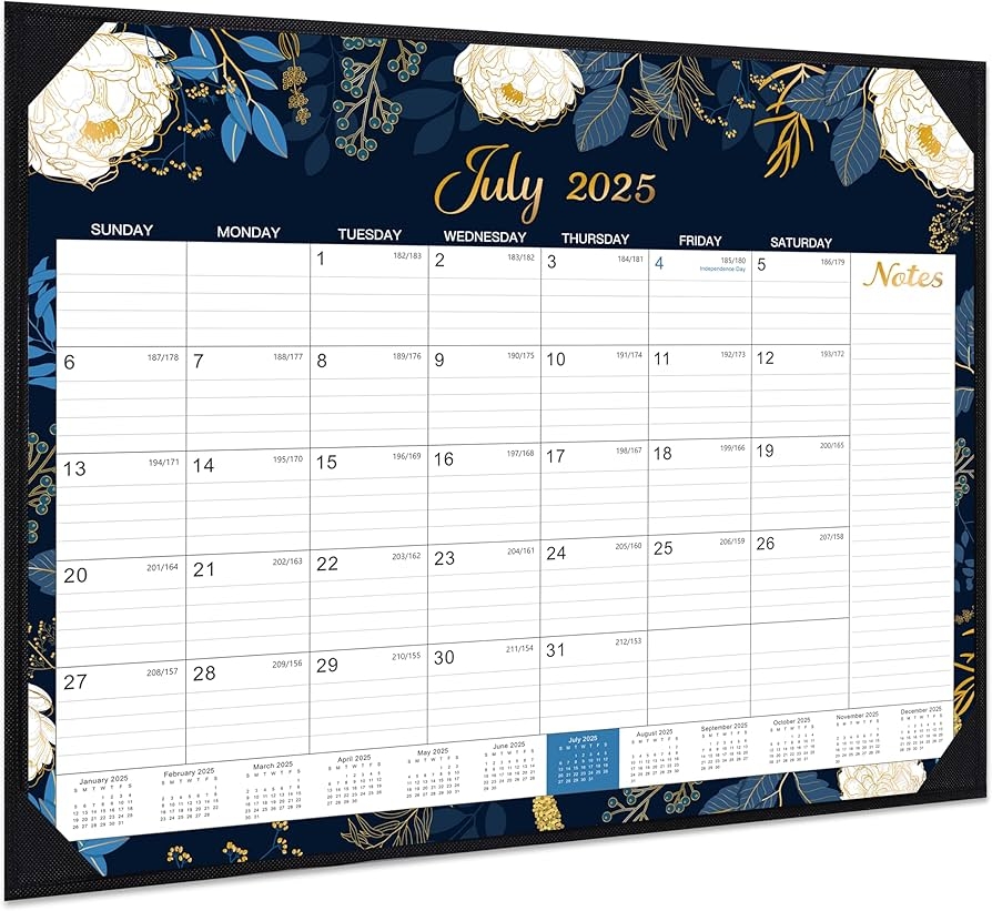 Amazon 2025 2026 Desk Calendar July 2025 December 2026 22 17 18 Monthly Large Desk Calendar 2025 2026 2 Corner Protectors 2 Hanging Hooks Large Ruled Blocks Office Products