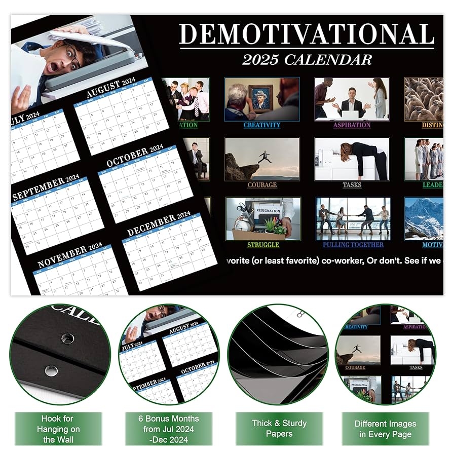 Amazon 2025 Calendar 12 Monthly Square Wall Calendar 2025 January December 2025 11 X 9 2025 Demotivational Calendar 2025 Calendar 12 Month For Demotivational Funny Silly Gift Office Products