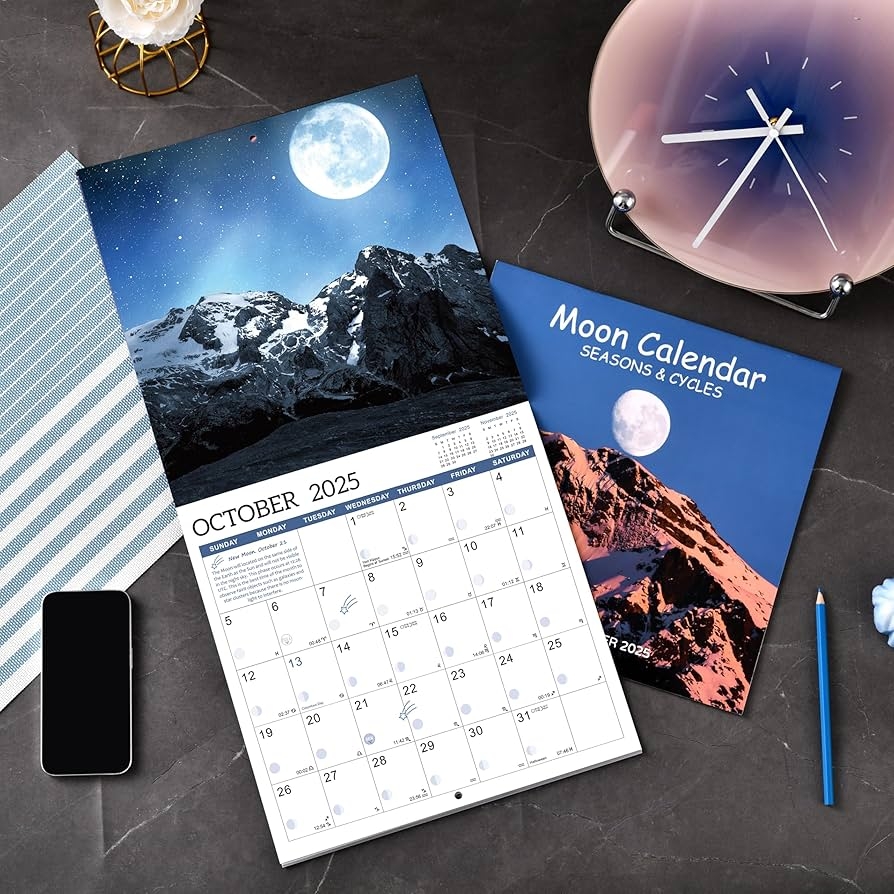 Amazon 2025 Wall Calendar Moon Calendar 2025 Jan 2025 Dec 2025 12 X 24 Open 12 Month Wall Calendar With Moon Phases Perfect For Office Home Office Products