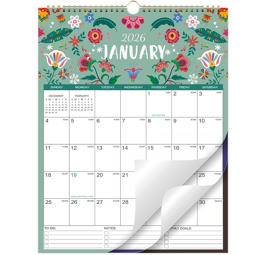 Amazon 2026 Calendar JAN 2026 DEC 2026 Wall Calendar 12 Monthly Calendar 2026 14 6 X 11 4 Wall Calendar 2026 With Twin Wire Binding Hanging Hook Julian Dates Calendar For Organizing Office Products