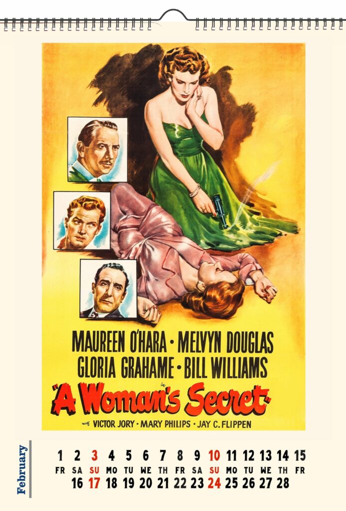 Amazon 2026 Wall Calendar 13 Pages 8 x12 Film Noir Vintage Detective Movie Posters Covers Retro Exploitation Movie Office Products