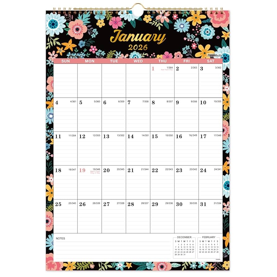 Amazon 2026 Wall Calendar Calendar 2026 12 Monthly Wall Calendar With Thick Paper Jan 2026 Dec 2026 12 X 17 Twin Wire Binding Perfect For Planning Office Products
