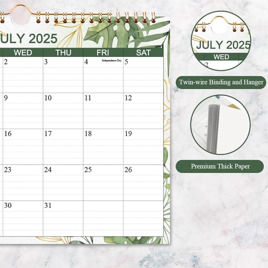 Amazon Calendar 2025 2026 Wall Calendar From July 2025 To December 2026 18 Months Calendar With Thick Paper For Planning At Home Or Office 8 5 X 11 Leaf Office Products