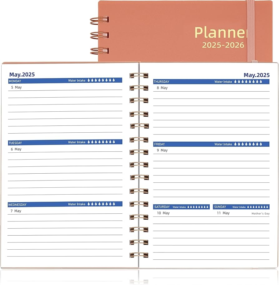 Amazon Daily Planner 2025 2026 Weekly Monthly Planner From Jan 2025 Jun 2026 18 Month Day Planner With Tabs Stickers Calendar Planner 2025 2026 Academic Year 100GSM Thick Paper A5 Size Pink Office Products