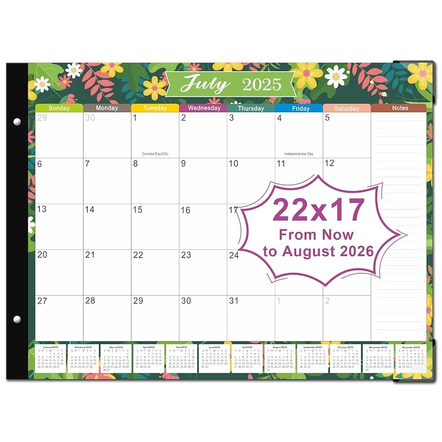 Amazon Desk Calendar 2025 2026 22 X 17 Large Desk Calendar 18 Months From March 2025 To August 2026 Desktop Calendar 2025 For Planning And Organizing Office Or Home Office Products