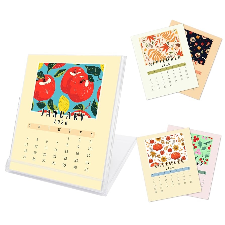 Amazon Mini Desk Calendar 2026 2027 18 Months Fruit Flora CD Style Desk Calendars Runs From January 2026 Until June 2027 Small Desktop Calendar For Home Office Christmas Or Birthday Gifts For Amazon Mini Desk Calendar 2026 2027 18 Months Fruit Flora CD Style Desk Calendars Runs From January 2026 Until June 2027 Small Desktop Calendar For Home Office Christmas Or Birthday Gifts For