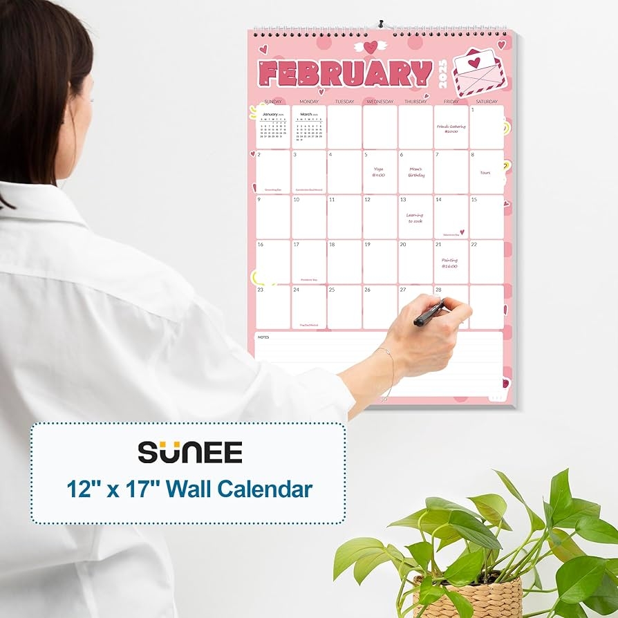 Amazon SUNEE Calendar 2025 18 Months Wall Calendar Oct 2024 Mar 2026 12 x17 Big Hanging Calendar With Note Past Month And Next Month For Organizing Planning Cute Office Products