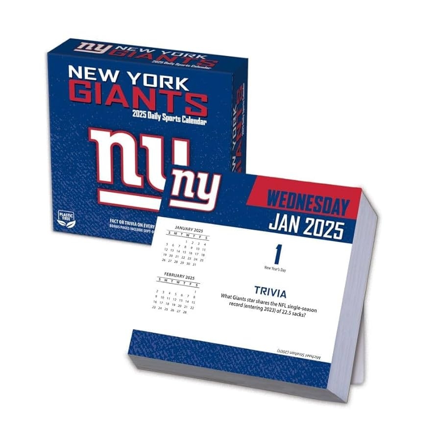 Amazon Turner Sports New York Giants 2025 Box Calendar 25998053050 Sports Outdoors Amazon Turner Sports New York Giants 2025 Box Calendar 25998053050 Sports Outdoors