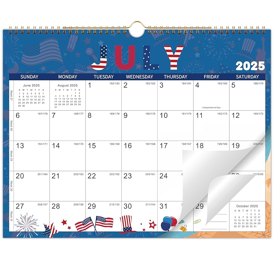 Amazon Wall Calendar 2025 2026 24 Month Calendar Jul 2025 Jun 2027 2025 2026 Wall Calendar 14 8 X 11 4 Thick Paper 12 Themes Office Products