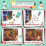 Amazon Wowok Advent Calendar 2025 Jigsaw Puzzles Christmas By The Fireplace Holiday Puzzles For Adults Kids 24 Parts 1008 Pieces Jigsaw Puzzles Gift For Countdown To Christmas Home Kitchen