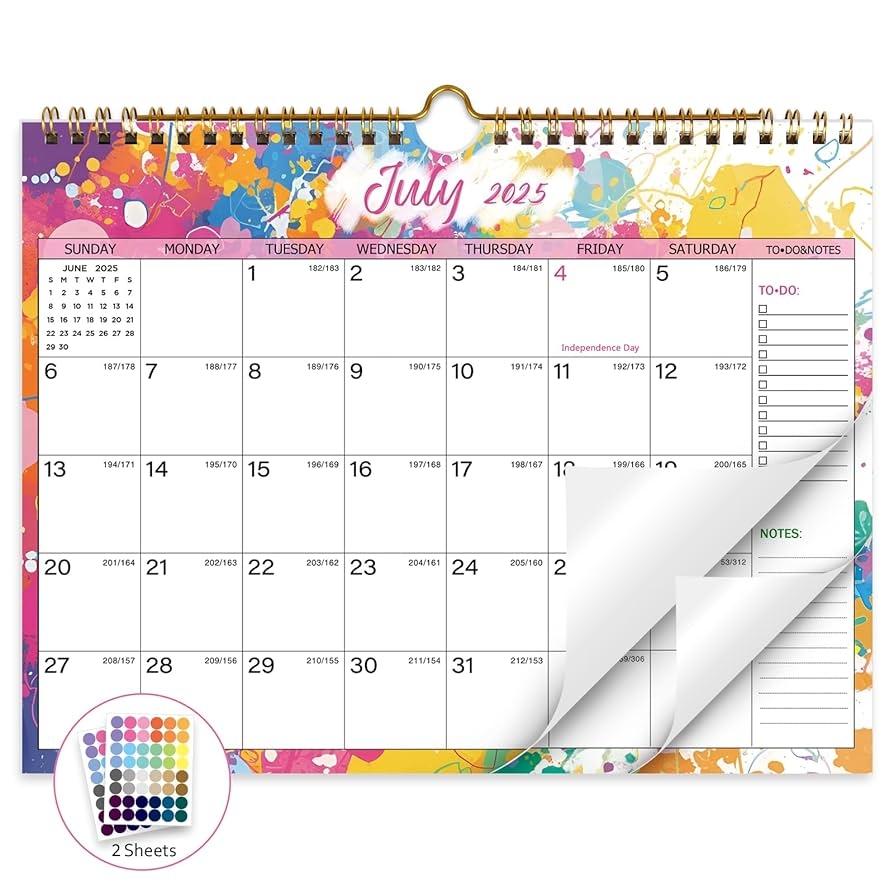 Amazon XISIDO Calendar 2025 2026 18 Months Wall Calendar July 2025 To Dec 2026 Calendar With Julian Dates 11 X 8 5 Colorful Office Products Amazon XISIDO Calendar 2025 2026 18 Months Wall Calendar July 2025 To Dec 2026 Calendar With Julian Dates 11 X 8 5 Colorful Office Products