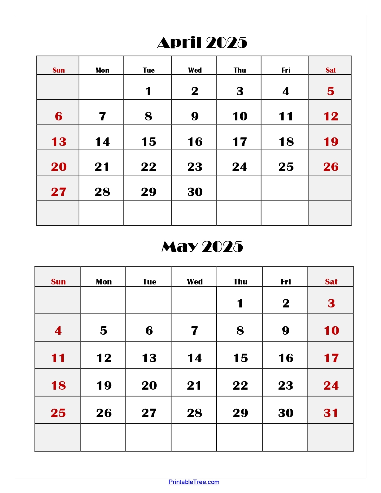 April And May 2025 Calendar Printable Two Months Calendar April And May 2025 Calendar Printable Two Months Calendar