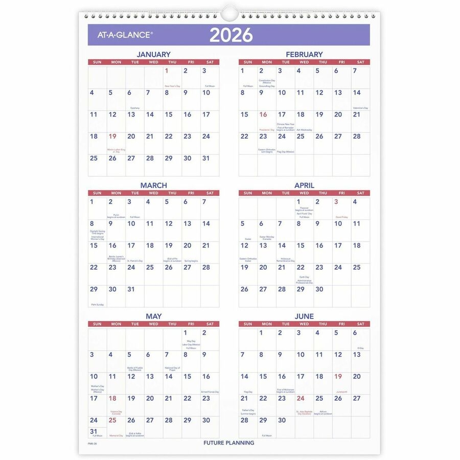 At A Glance 3 Month Wall Calendar Large Julian Dates Monthly 12 Month January 2026 To December 2026 3 Month Single Page Layout 15 1 2 X 22 3 4