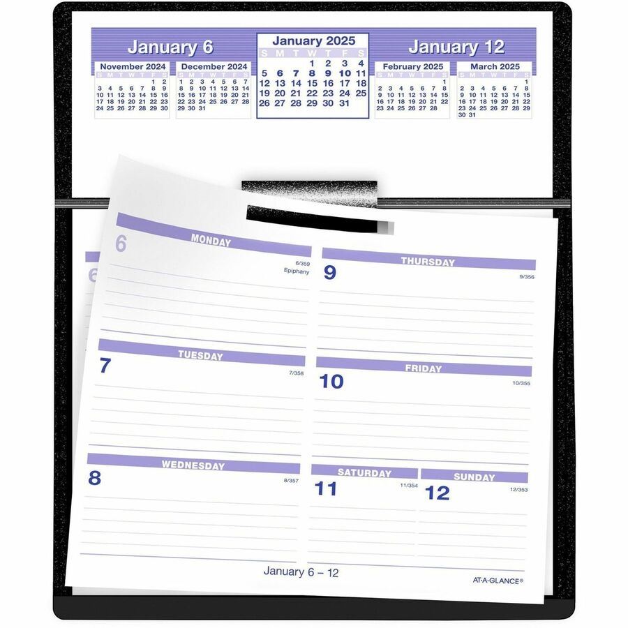 At A Glance Flip A Week Desk Calendar And Base Large Julian Dates Weekly 12 Month January 2026 To December 2026 1 Week Double Page Layout 5 1 2 X