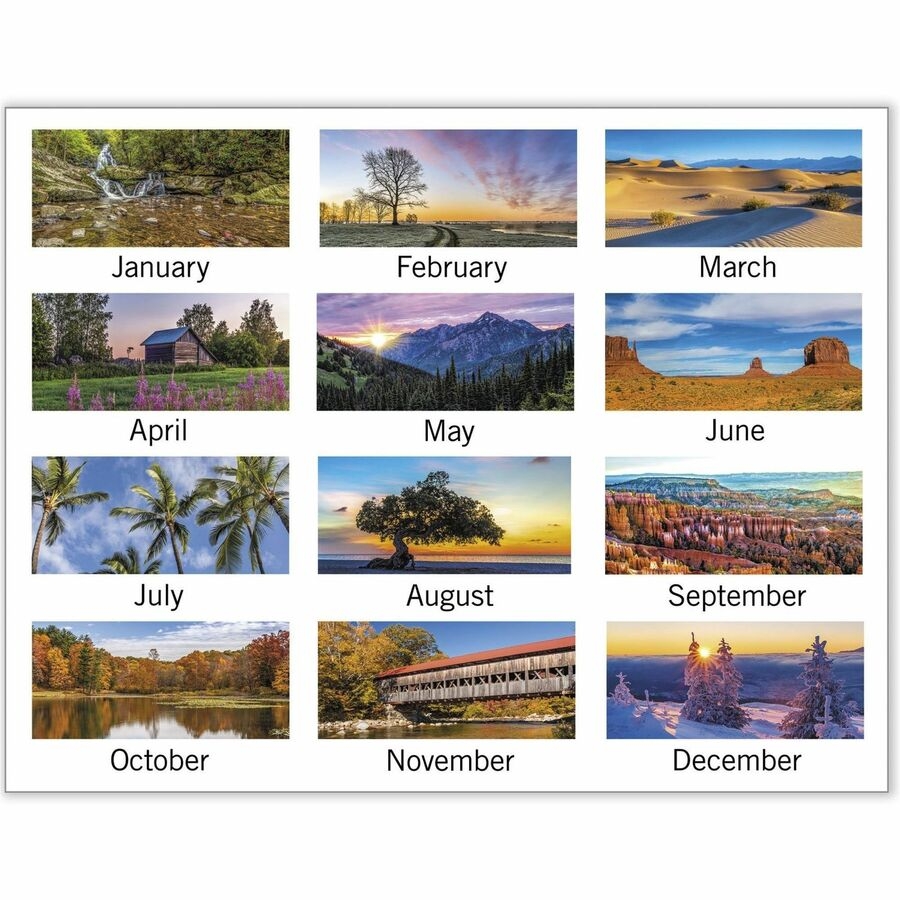 At A Glance Scenic 3 Month Wall Calendar Large Monthly 14 Month December 2025 To January 2027 3 Month Single Page Layout 12 X 27 Sheet Size White