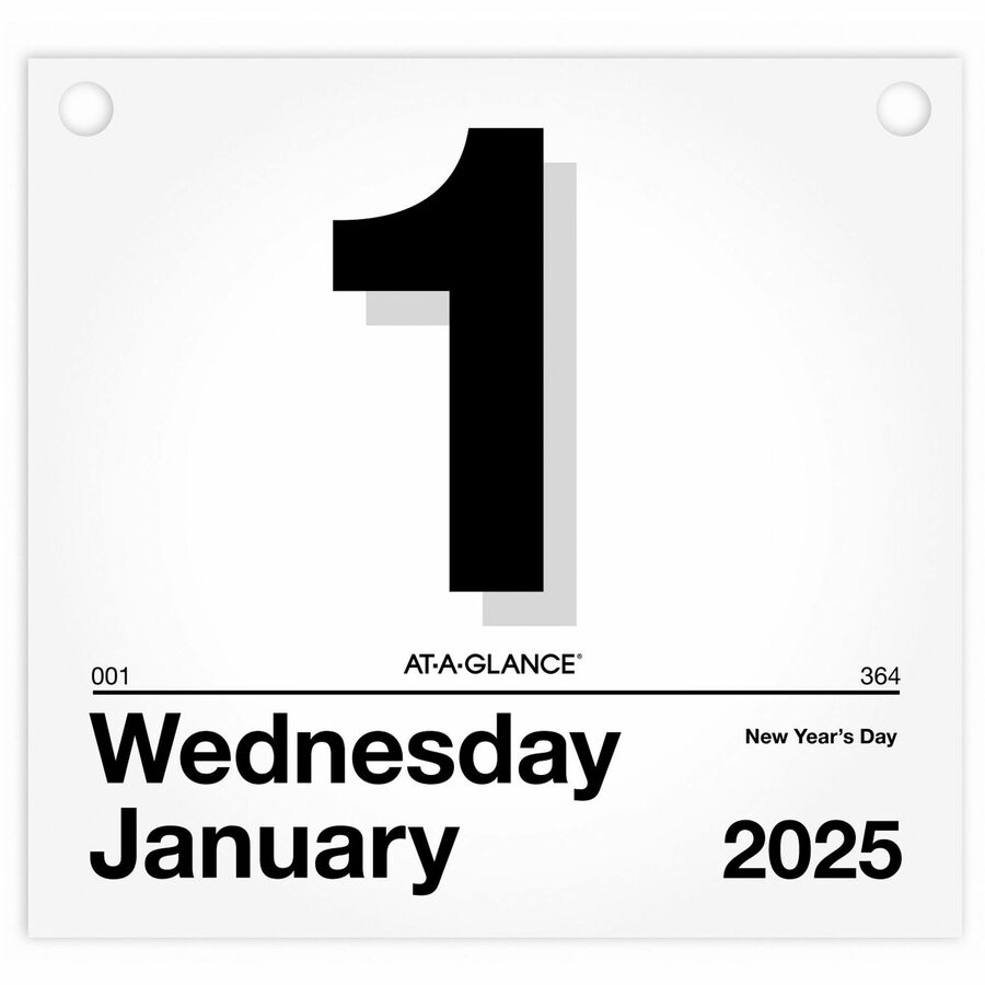 At A Glance Today Is Wall Calendar Refill Large Julian Dates Daily 12 Month January 2026 To December 2026 1 Day Single Page Layout 8 1 2 X 8