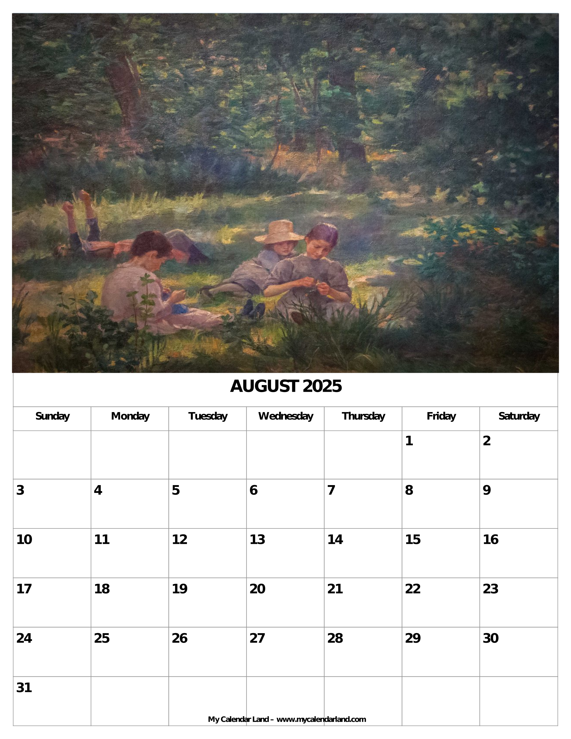 August Month Calendar 2025 Png August Month Calendar 2025 Png