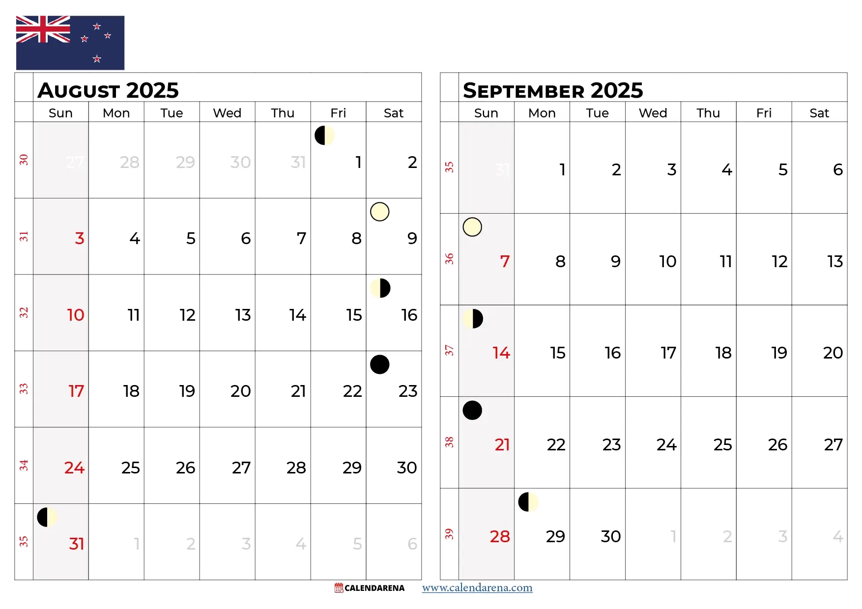 Calendar August 2025 To December 2025
