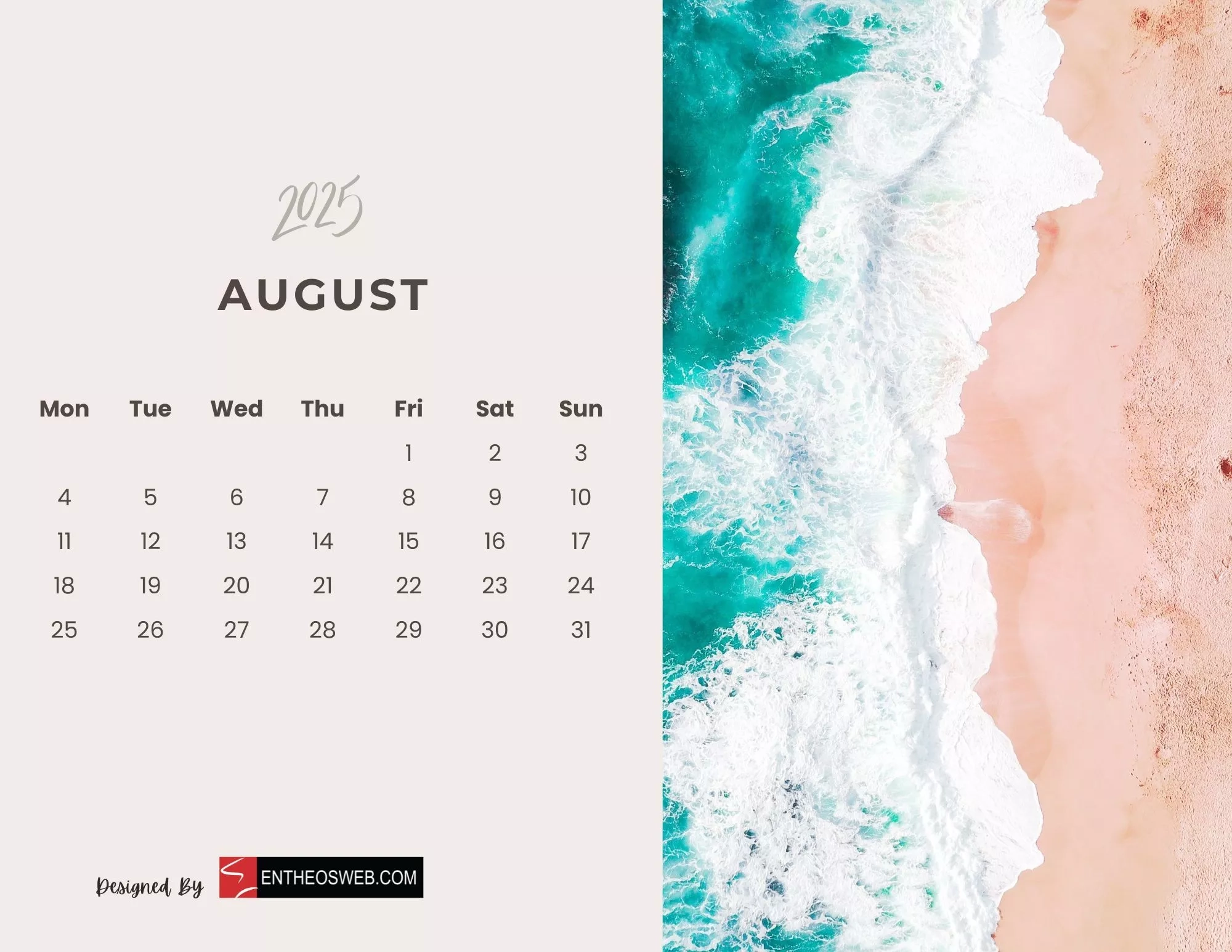 August 2025 Calendar Wallpapers Wallpaper Cave