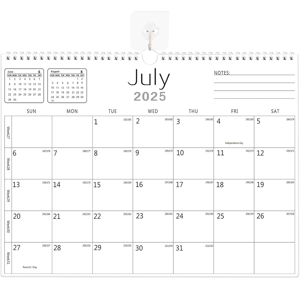BHR Wall Calendar Calendar 2025 2026 From January 2025 To June 2026 18 Months Calendars 14 7 Inch 11 Inch Julian Dates For New Year And Christmas Gifts Buy Online At Best Price In UAE Amazon ae