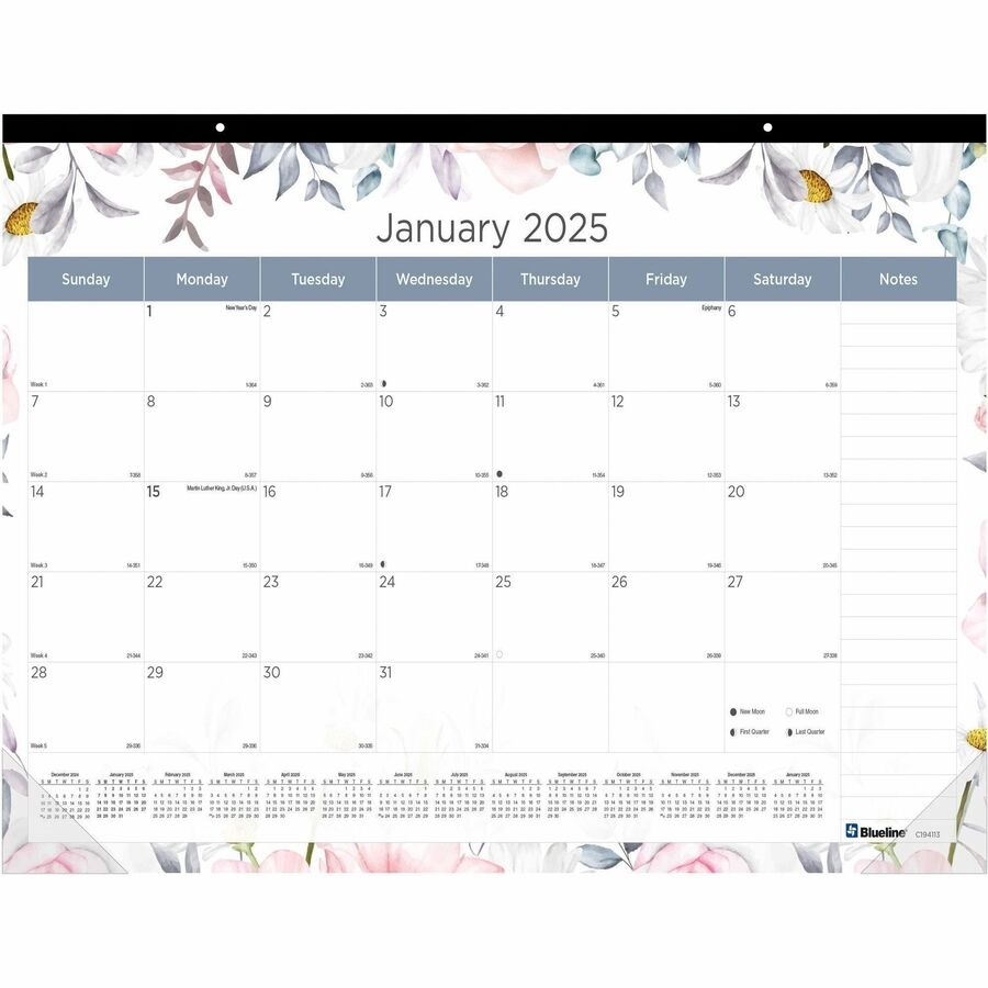 Blueline Passion Floral Desk Pad Calendar Julian Dates Monthly 12 Month January 2026 To December 2026 1 Month Single Page Layout 22 X 17 Sheet Size Blueline Passion Floral Desk Pad Calendar Julian Dates Monthly 12 Month January 2026 To December 2026 1 Month Single Page Layout 22 X 17 Sheet Size