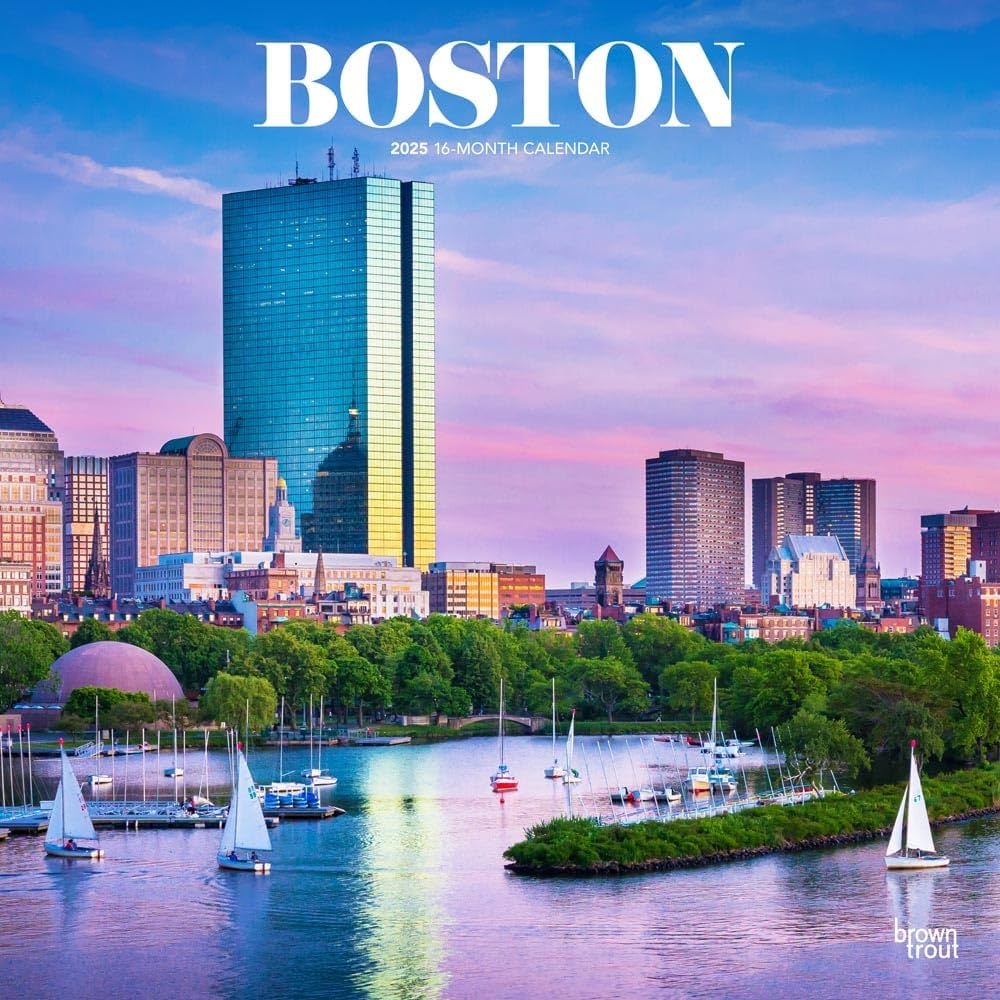 Boston 2025 12 X 24 Inch Monthly Square Wall Calendar Plastic Free BrownTrout USA United States Of America Massachusetts Northeast City BrownTrout BrownTrout Publishers Inc 9781975474515 Amazon Books
