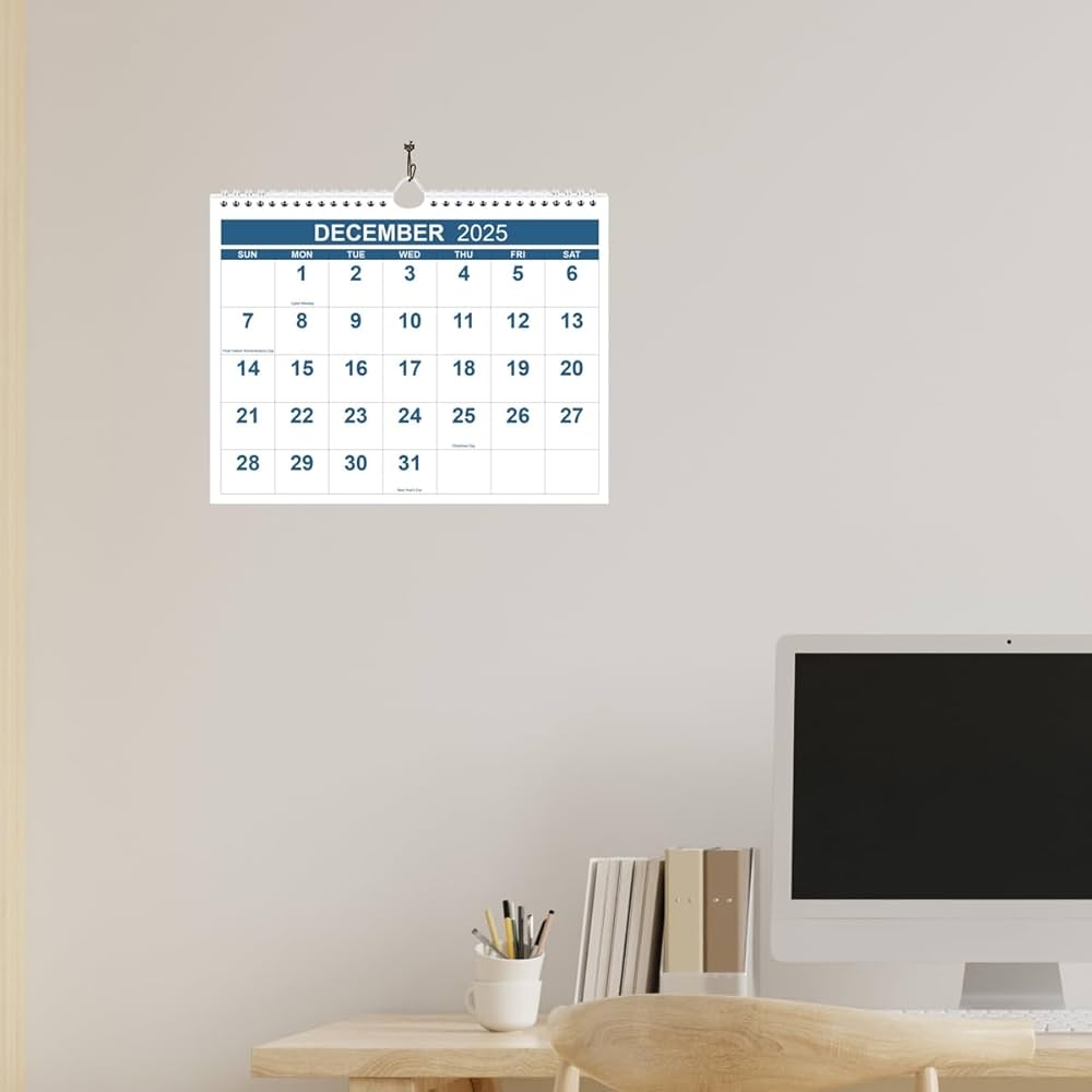 Calendar 2025 2026 Wall Calendar From July 2025 To December 2026 2025 2026 Calendar With Thick Paper 8 5 X 11 Blue Amazon ca Office Products