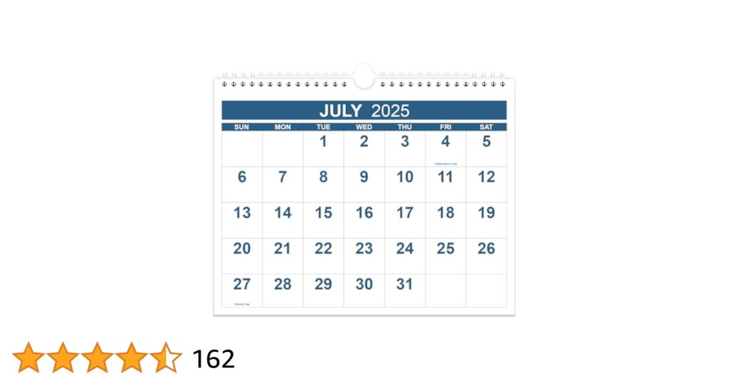 Calendar 2025 2026 Wall Calendar From July 2025 To December 2026 2025 2026 Calendar With Thick Paper 8 5 X 11 Blue Office Products Amazon