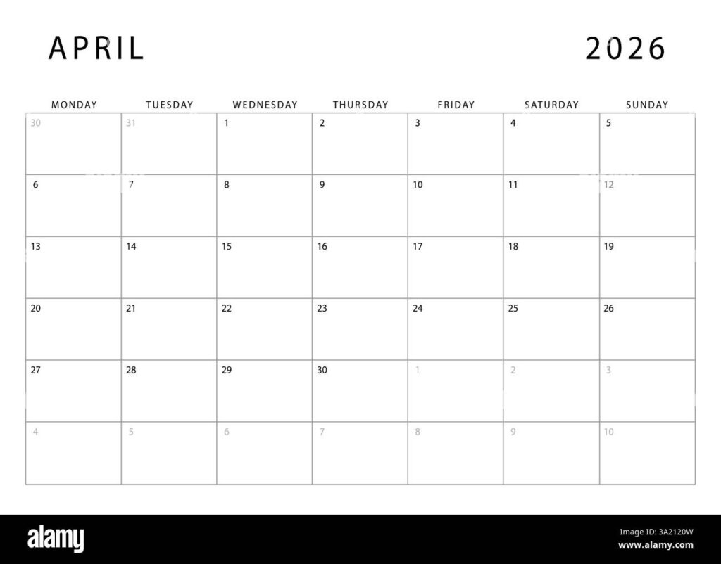 Calendar 2026 Black And White Stock Photos Images Alamy