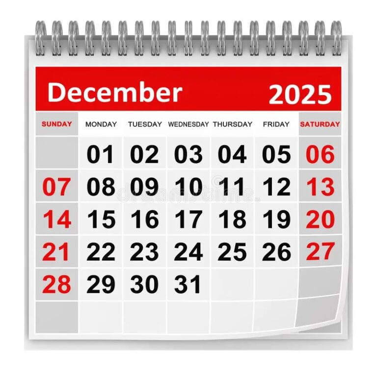Calendar December 2025 Stock Illustration Illustration Of 2025 350616375