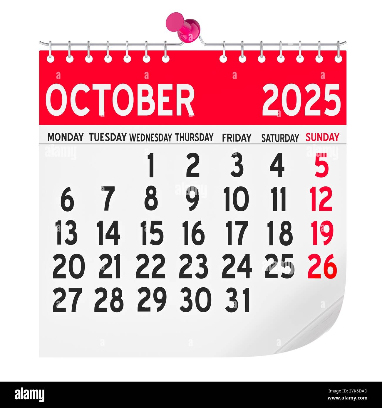 Calendar October 2025 Hi res Stock Photography And Images Page 2 Alamy