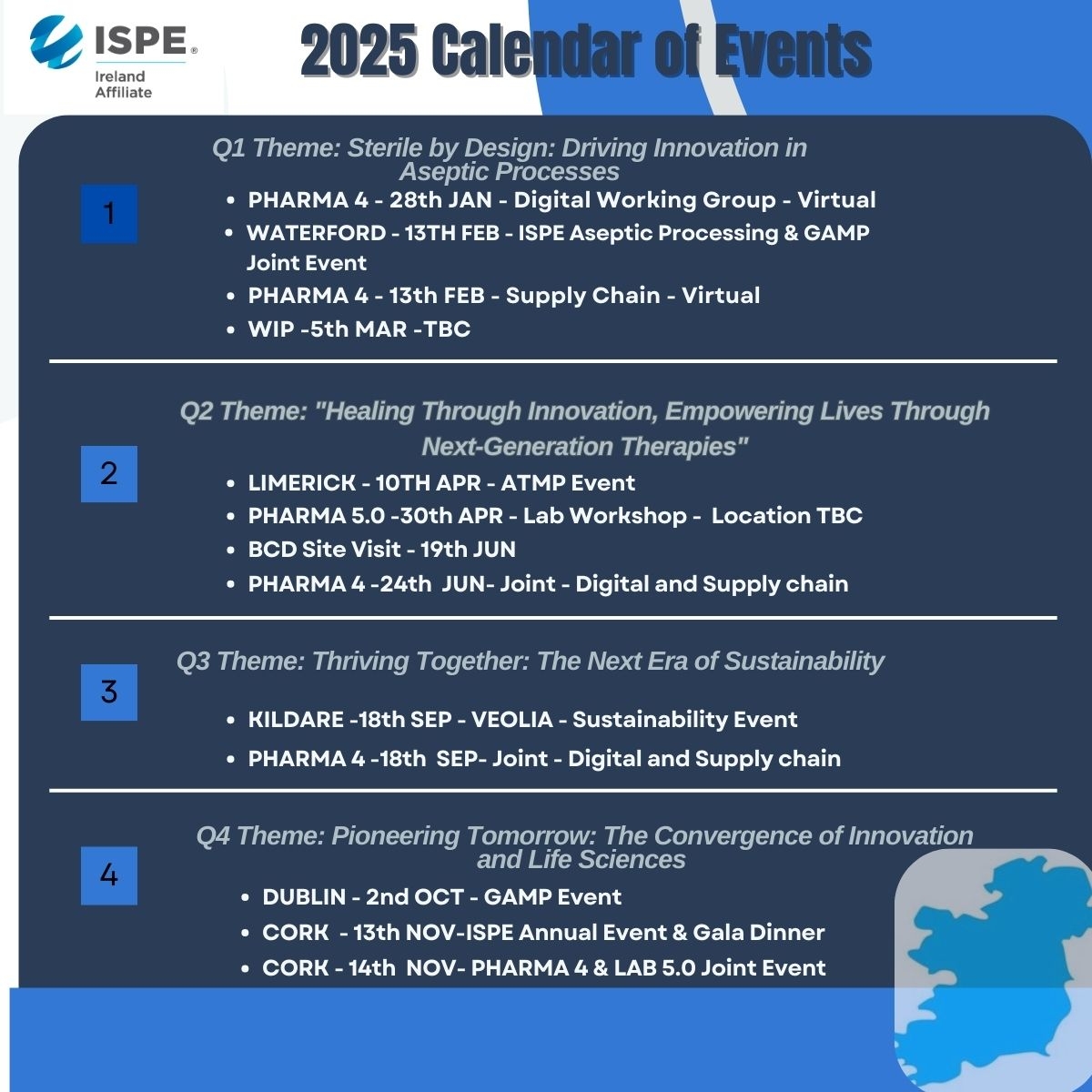 Calendar Of Events 2025 Ireland Affiliate ISPE International Society For Pharmaceutical Engineering